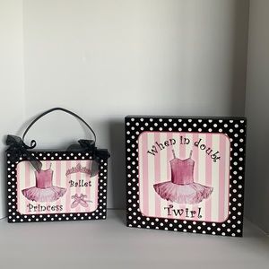 Hobby Lobby Ballet/Princess Twirl Home Decor (set of 2) 🎉HP🎉